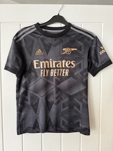 Arsenal Adidas 22/23 Kinder schwarz/gold Auswärtstrikot Trikot 11-12 Jahre - Bild 1 von 6