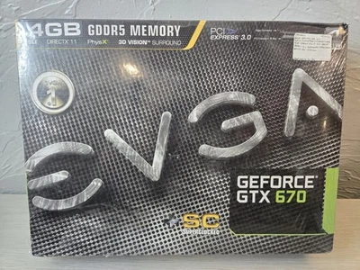 SEALED Vintage EVGA Geforce GTX 670 GDDR5 Graphics Card "SEE PHOTOS/DESCRIPTION" - Image 1 of 4