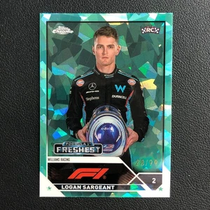 2023 Topps Chrome Formula 1 F1 Sapphire Edition Logan Sargeant RC Aqua /99 - Picture 1 of 2