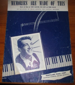 "Memories Are Made of This. " Gilkyson, Dehr, and Miller."  1955. Dean Martin - Picture 1 of 3