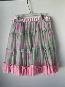 XOXO Niñas Talla 6 Floral Verde Menta y Rosa Volantes Capa Falda con Tul Sobre - Imagen 1 de 2