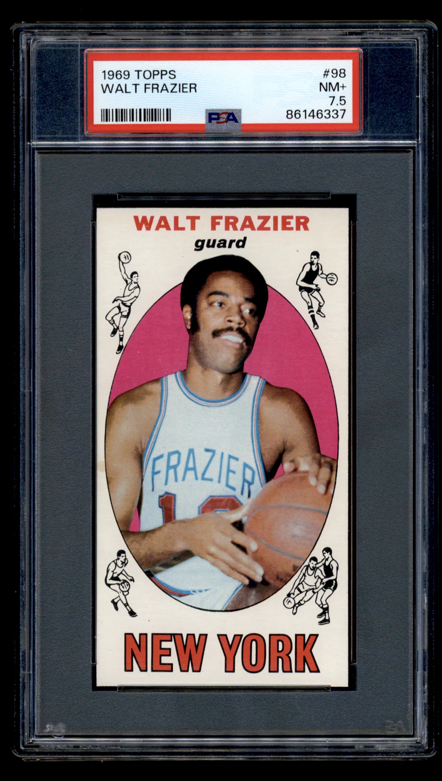 86146337 1969-70 Topps #98 Walt Frazier RC Rookie New York Knicks PSA 7.5 NM+