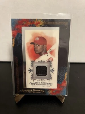 2009 Topps Allen & Ginter's - Framed Mini Relics #AGR-JU Justin Upton (MEM) - Image 1 of 2