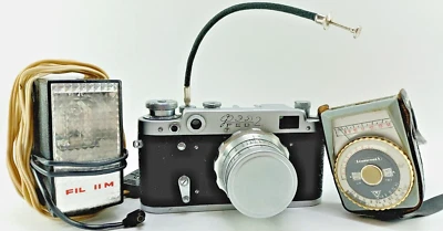USSR FED-2 with Industar-26m lens M39 film camera.Excellent-,repaired - Image 1 of 4