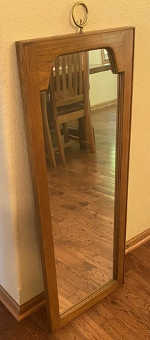 Vintage “Basic Witz” Mirror - Excellent (Walnut?). Waynesboro, VA Cover