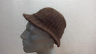 Vintage Handmade Mens Fedora Trilby Hat Cap Brown Size 53 Plain Fleece