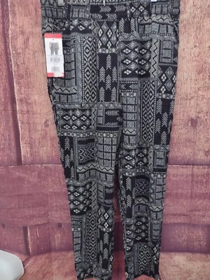 Pantalones Jessica Simpson de lino para mujer, negros, talla mediana Foto 1 de 4