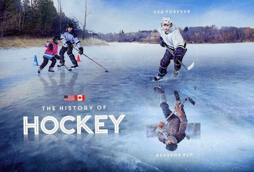 US Stamp 2019 #5252-53 The History of Hockey Souvenir Sheet (1 Set of 2pc) -MNH - Image 1 of 1