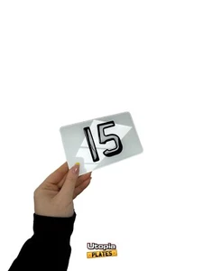 Reflective Bin/House Number Sign – 3D Gel – Without Border – Without Street Name - Picture 1 of 4