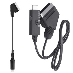 DC5V HDTV/DVD/Set-top Box/PS3/PAL/NTSC Scart To HDMI Audio Video Converter Cable