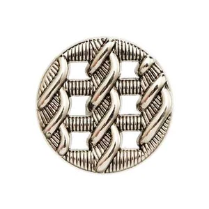 5pcs Hollow Metal Button with Braid Texture Unique DIY Sewing Accessory 15-23mm - Picture 1 of 5