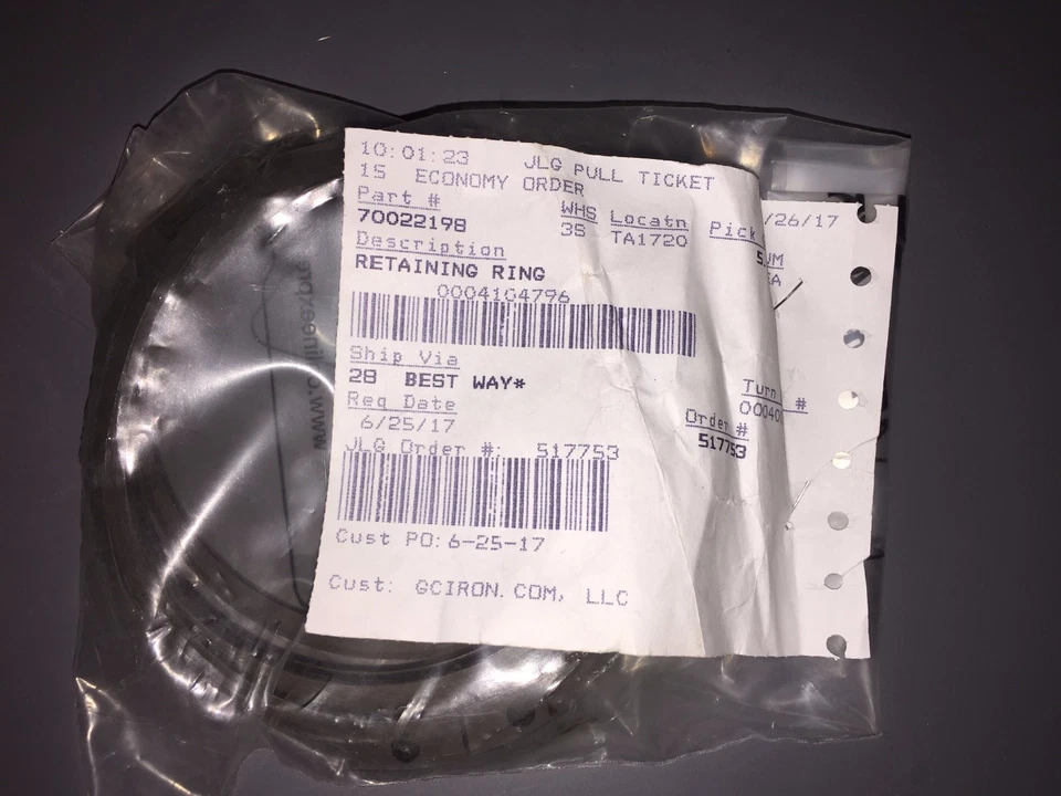 NUEVO Nº de pieza 70022198 JLG Anillo de Retención CANTIDAD-5 con Envío Gratis Foto 1 de 2