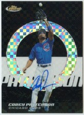 2005 Finest Refractors Black X-Fractor Chicago Cubs #62 Corey Patterson /25 Auto