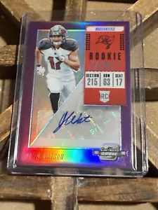 2018 Panini Contenders Optic Purple 18/99 Justin Watson Rookie Auto RC KC CHIEFS - Picture 1 of 3