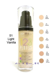 Base Bourjois 123 Perfect 30 ml - Elige el tono - TOTALMENTE NUEVA - Imagen 1 de 12