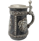 Marzi & Remy Keramik Bierkrug mit Zinndeckel Westerwald MR (W74)