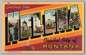 Postcard Greetings From Helena, Montana, Large Letter - Picture 1 of 2