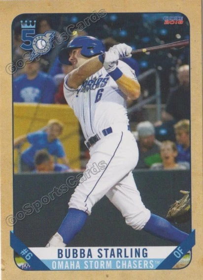 2018 Omaha Royals Bubba Starling RC Rookie Kansas City Royals - Image 1 of 1