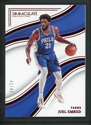 2022-23 JOEL EMBIID 41/49 PANINI IMMACULATE COLLECTION - Image 1 of 2