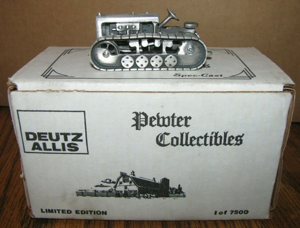 *Allis Chalmers GU Crawler Tractor Spec Cast 1/43 Pewter Toy LE 1/7500 Deutz ac - Image 1 of 4