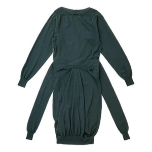 Diseñador MAISON MARTIN MARGIELA Vestido Negro Manga Larga Tejido Lana Suéter Talla M - Imagen 1 de 21