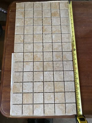 Mosaic Natural Stone Wall And Floor Tiles Travertine Square Mosaic Tile 30x30cm - Image 1 of 2