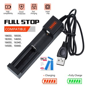 LED flashlight headlamp Batter.y 3.7V Li-ion Rechargeable Batter.y AND charger