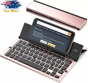 Foldable Bluetooth Keyboard Portable Travel for iPhone iPad Samsung Tablet Phone - Picture 1 of 12
