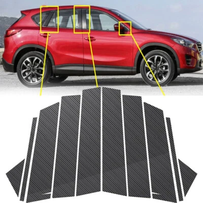 Комплект накладок на стойки стойки двери окна из углеродного волокна для Mazda CX-5 2013-2016 - Изображение 1 из 4
