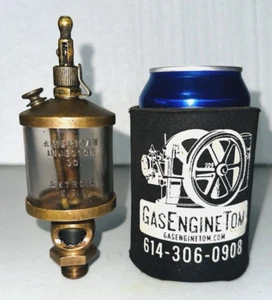 American Injector No. 2 Cylinder Oiler EMBOSSED GLASS Old Hit Miss Engine 3/8" - Picture 1 of 22