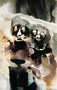Tonito Original painting.FRISKY Couple.Organic surrealism.Never seen art like it - Picture 1 of 3
