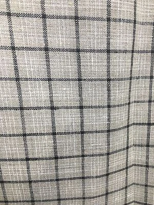 Tela escocesa 100 % lino BEIGE NEGRO (60 pulgadas) Vendido por yarda Foto 1 de 4