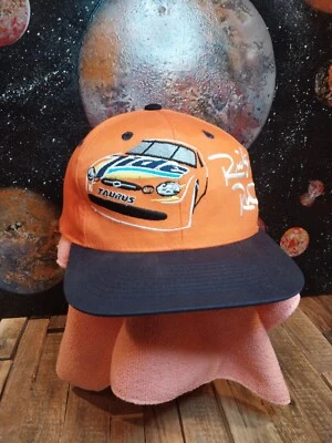 Винтажная бейсболка 1990-х Tide Racing с ремешком на спине Taurus NASCAR Rickey Rudd оранжевая - Изображение 1 из 4