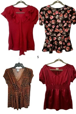 Paquete Lote de 4 Blusa East 5th, Worthington, H & M Mujer Talla M Manga Corta Foto 1 de 4