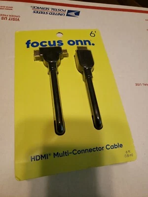 Onn HDMI Multi Connector Cable Mini/Micro 6 feet 1080p, NEW - Image 1 of 2