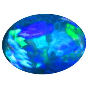 4.01 ct Incredible Oval Cabochon (15 x 10 mm) Ethiopia Play of s Black Opal - Picture 1 of 1