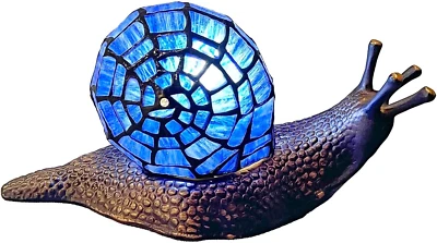 Luminária de mesa L10983 Land Snail estilo Tiffany vitral para decoração de casa - Imagem 1 de 4