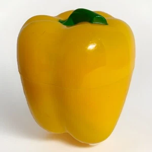 Hutzler Yellow Pepper Saver Keeper Storage Container Twist Off Top 5 Inches EUC - Afbeelding 1 van 4