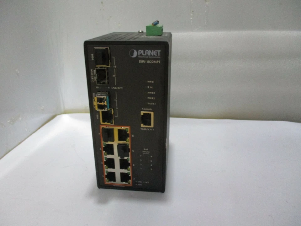 PLANET ISW-1022MPT 8-Port 10/100Mbps + 2-Port Gigabit TP/SFP Combo PoE Managed  - Image 1 of 4