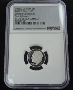 2018-S Roosevelt Dime NGC PR 70 PF Certified 90% Silver US Coin Limited Edition - Picture 1 of 4