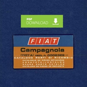 Fiat Campagnola AR76 1107A Torpedo Catalogo ricambi Manuale parti esplosi PARTS - Photo 1/1