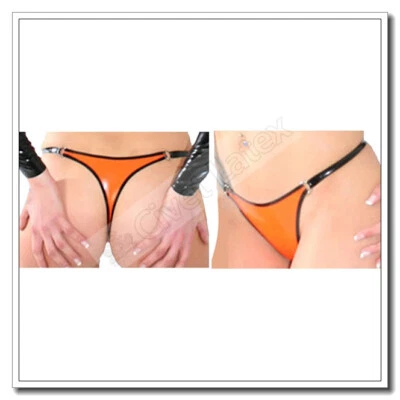Latex Thong Sexy Panties O-Rings T-BACK Cool Underwear Cool Customize 0.4mm A23 - Image 1 of 4