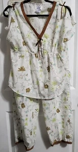 Signature Studio Intimates Women's Pajamas Sz. M Floral - Picture 1 of 7