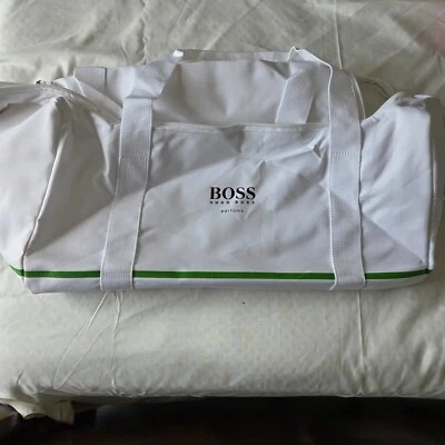 BOLSO DE FIN DE SEMANA HUGO BOSS LONA BLANCO PURO NUEVO Foto 1 de 2