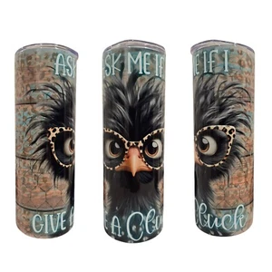 Crazy Chicken Clucker Funny 20oz Insulated Spill Proof Tumbler Mug Coffee cup - Picture 1 of 4