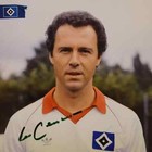 Franz Beckenbauer Autogramm Großfoto 20x20 cm Kaiser autograph HSV FC Bayern DFB