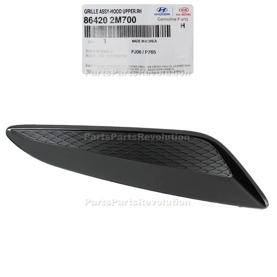 GENUINA rejilla de ventilación del capó DERECHA para 13-16 Hyundai Genesis Coupe 864202M700 Foto 1 de 1