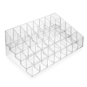 Acrylic Lipstick Organizer Stand - 40 Slot Cosmetic Display Makeup Case - Clear - Picture 1 of 7