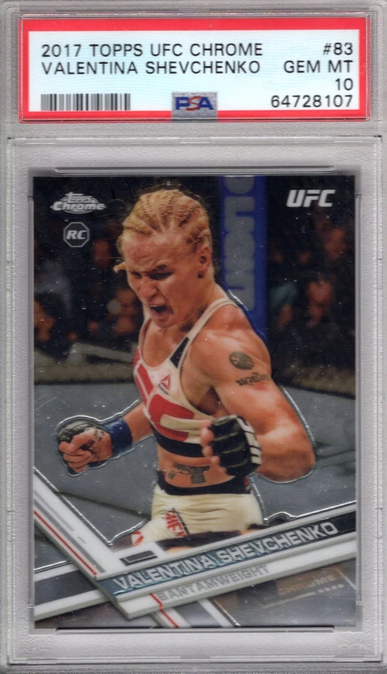 2017 Topps UFC Chrome VALENTINA SHEVCHENKO RC #83 Rookie PSA 10 GEM MINT - Image 1 of 1