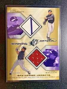 2002 Upper Deck SPx Larry Walker/Mike Hampton Winning Materials Jersey Swatch - Picture 1 of 2